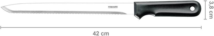 Fiskars Dämmstoffmesser, Gesamtlänge: 42 cm, Rostfreier Stahl, Schwarz, K20, 1001626