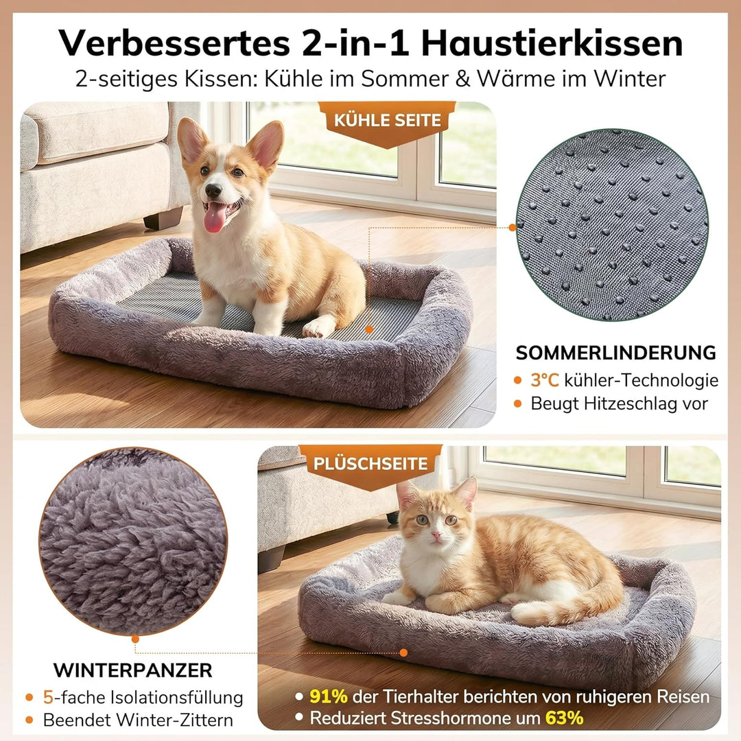Morpilot Katzentransportbox für grosse Katzen und Welpen Katzenbox Hundetasche mit Sicherheit Reissv