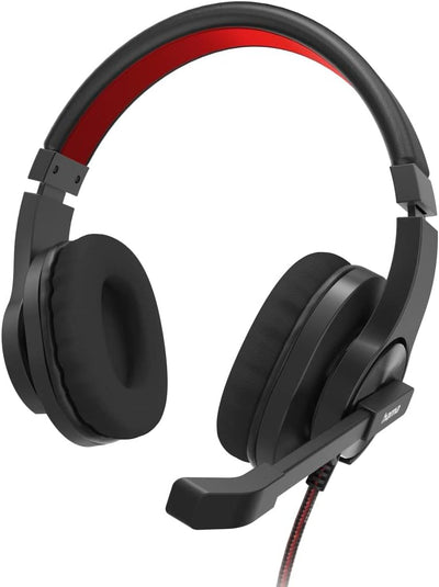 Hama Headset mit Mikrofon (kabelgebundene Kopfhörer USB A Anschluss, Aux, Stereo Headphones mit Kabe