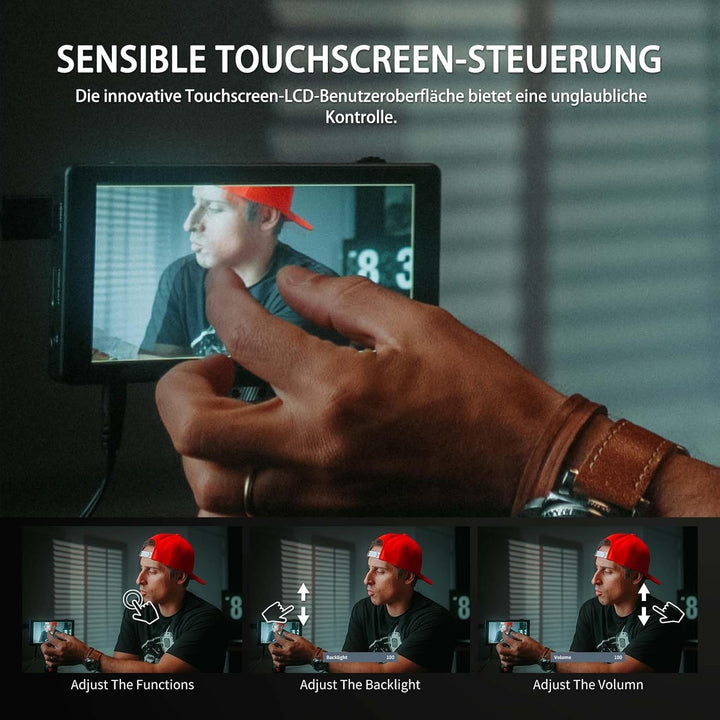 FEELWORLD LUT5 Kamera DSLR Field Monitor 5.5 Zoll 3000nit Ultra High Bright Touchscreen Monitor 3DLU