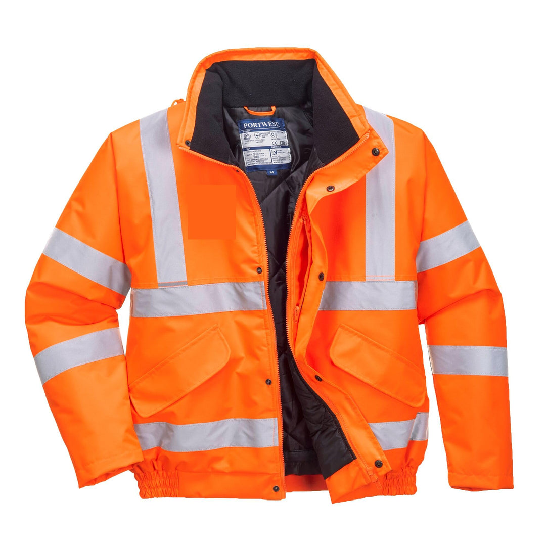 Portwest RT32ORRXXL Warnschutz-Bomberjacke, Orange, Grösse 2XL, XXL