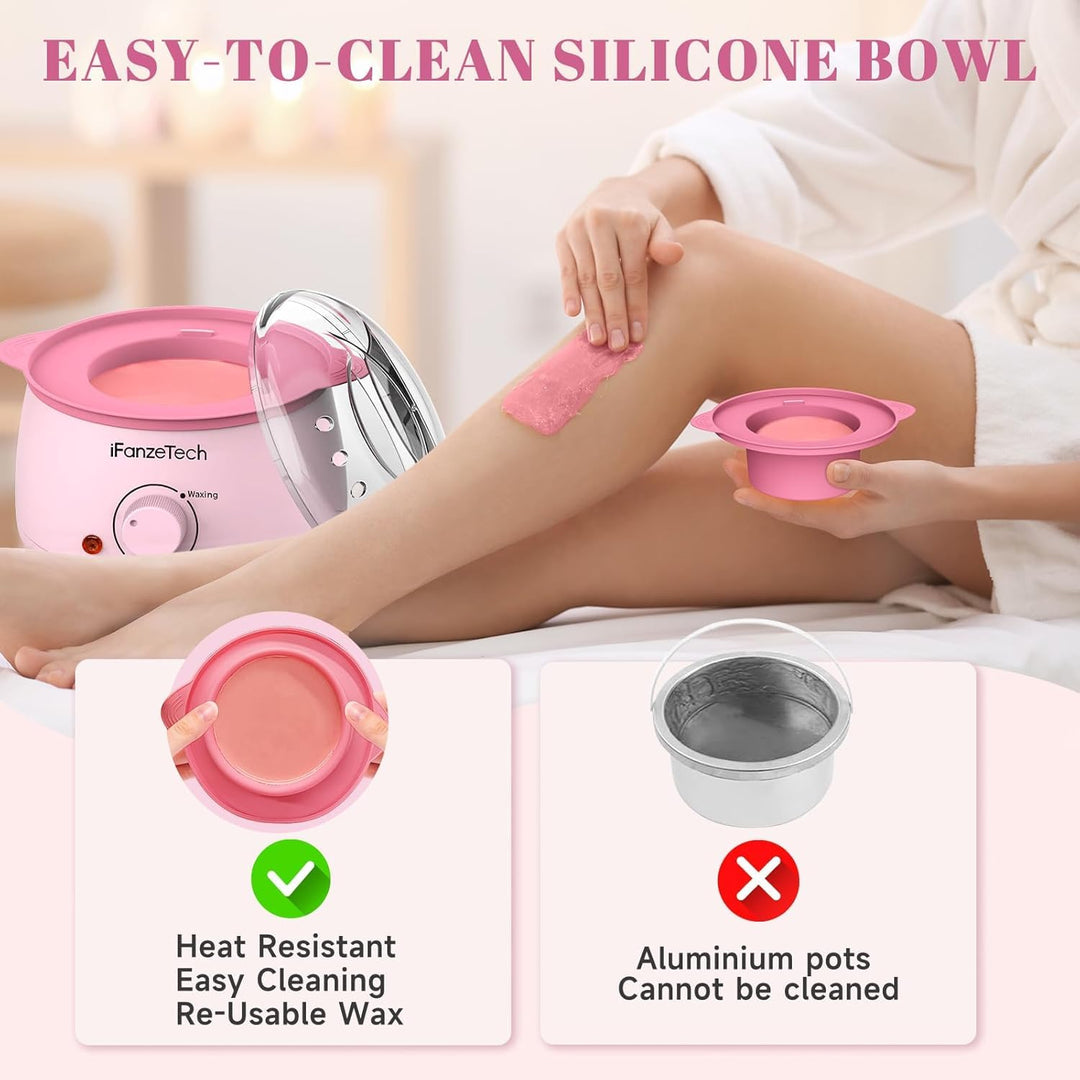 iFanzeTech Wax Maschine Waxing Set Frauen: Wachs Haarentfernung - Wachswärmer Wachsgerät zur haarent