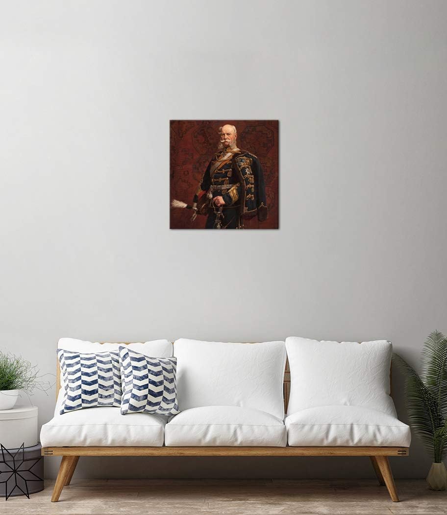 Bilderdepot24 Bild auf Leinwand | Kaiser Wilhelm I. in 80x80 cm als Wandbild | Wand-deko Dekoration