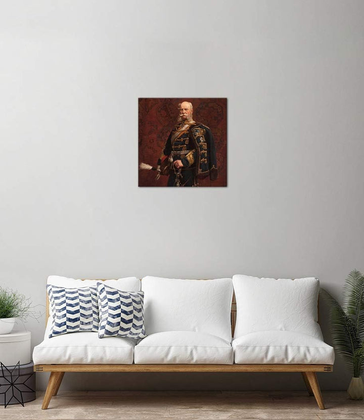Bilderdepot24 Bild auf Leinwand | Kaiser Wilhelm I. in 80x80 cm als Wandbild | Wand-deko Dekoration