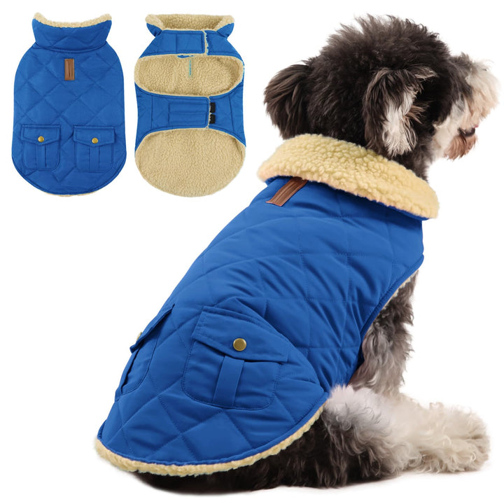 Queenmore Hundejacke Mittelgrosse Hunde Hundemantel Winter Warme Wintermantel Hund Wasserdicht Quilt
