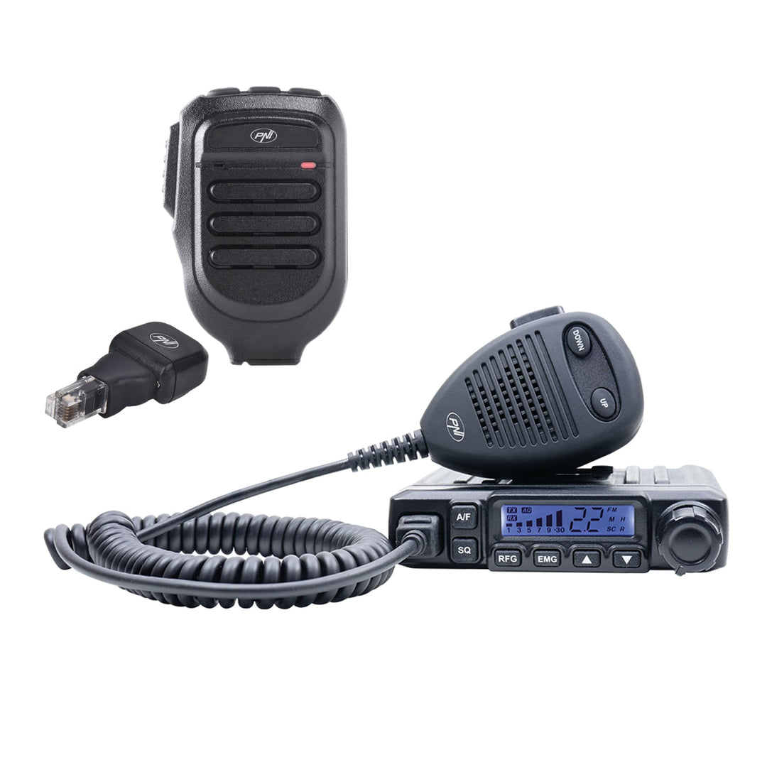 CB-Radiosender PNI Escort HP 6500 und zusätzlicher Mikrofon-Dongle mit Bluetooth PNI Mike 65 im Lief