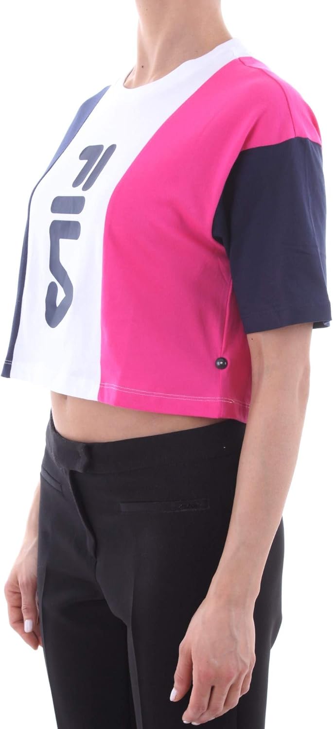 Fila Bai Cropped T-Shirt pink Yarrow/Black iris/briwh