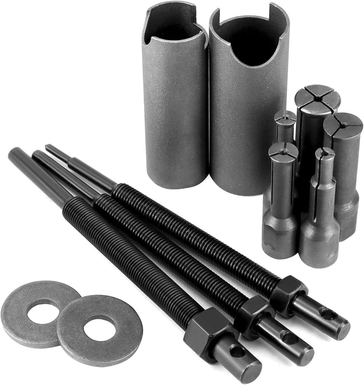 QWORK® Motorrad Innenlager Abzieher Set, 9-23mm Radlager Abzieher Motorrad mit Offenen Clips in 5 Gr