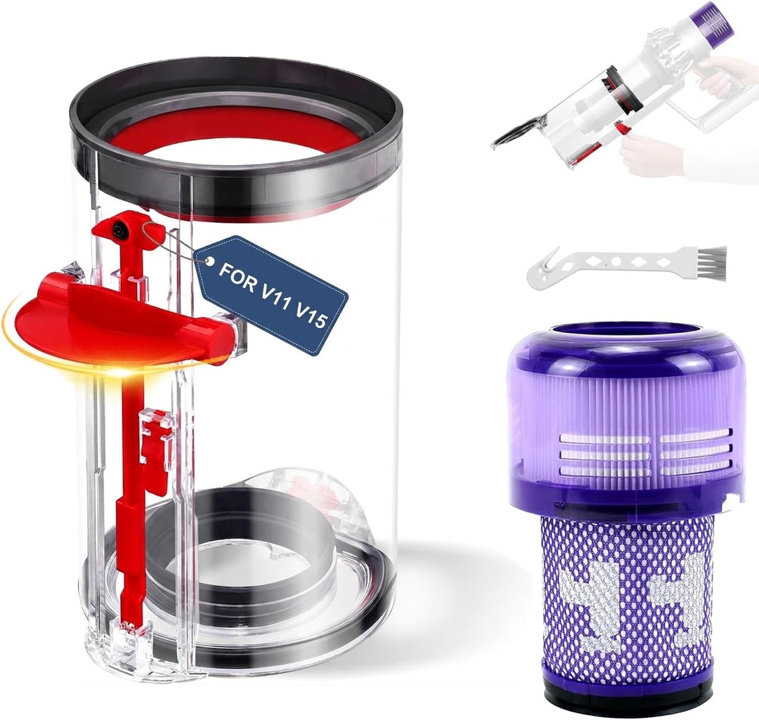Verbesserter Staubbehälter & HEPA Filter Ersatz, kompatibel mit Dyson V11 V15 SV14 SV17 SV22 SV28, t