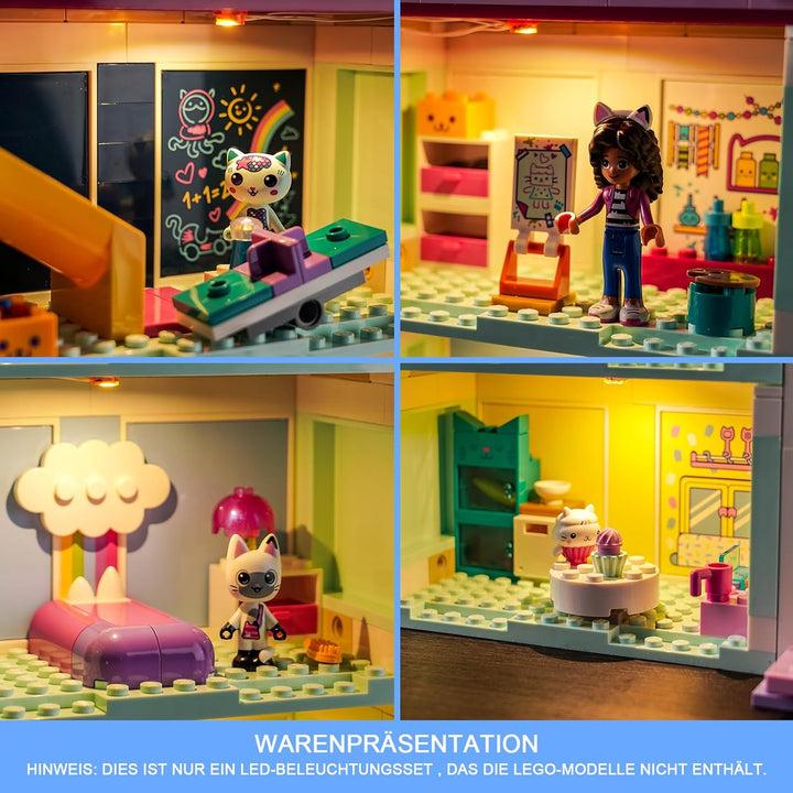 Led Licht Set Kompatibel mit LEGO Gabby's Dollhouse, Led Beleuchtungs Set Compatible with LEGO 10788