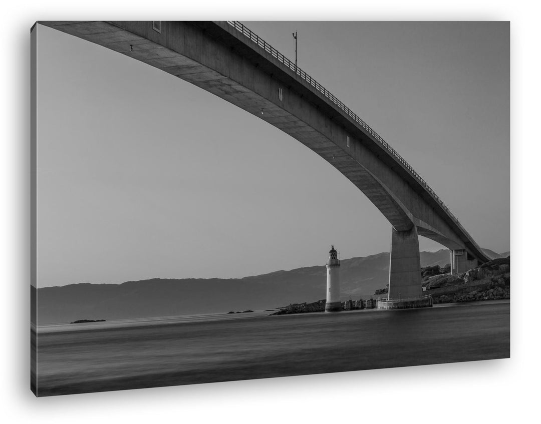 deyoli gigantische Brücke Format: 80x60 Effekt: Schwarz/Weiss als Leinwand, Motiv fertig gerahmt auf