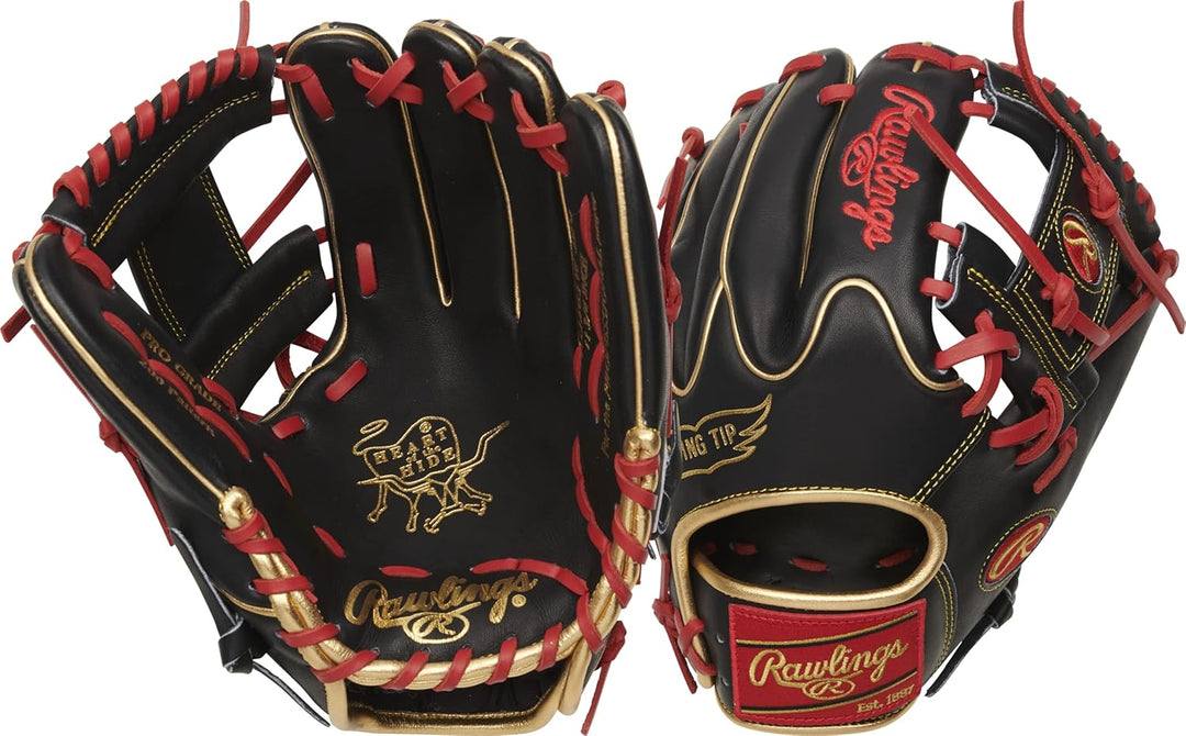 Rawlings Heart of The Hide Baseball-Handschuh-Serie Rechte Hand Wurf Infield 11,75 Zoll - Pro I Web