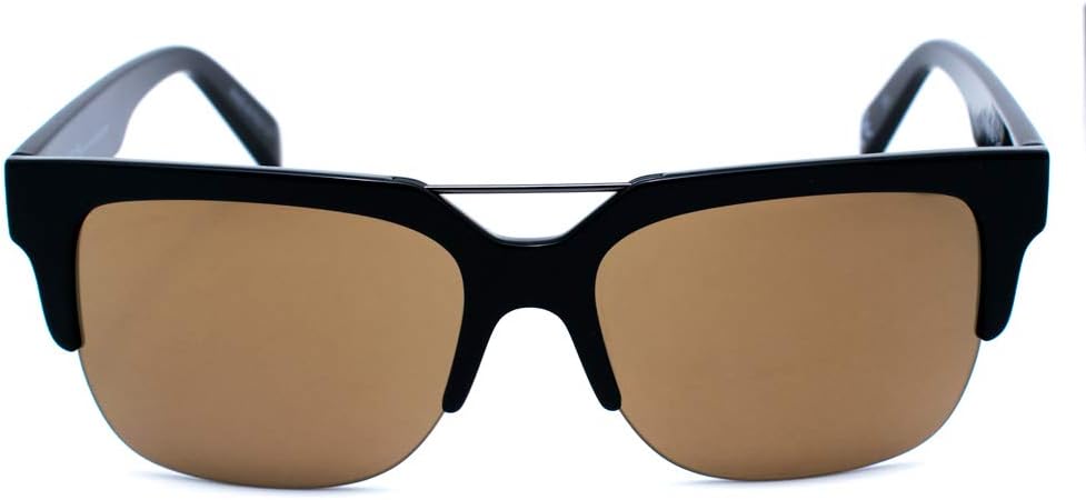 Italia Independent Herren 0918-009 B-53 (53 mm) Sonnenbrille, schwarz, 53