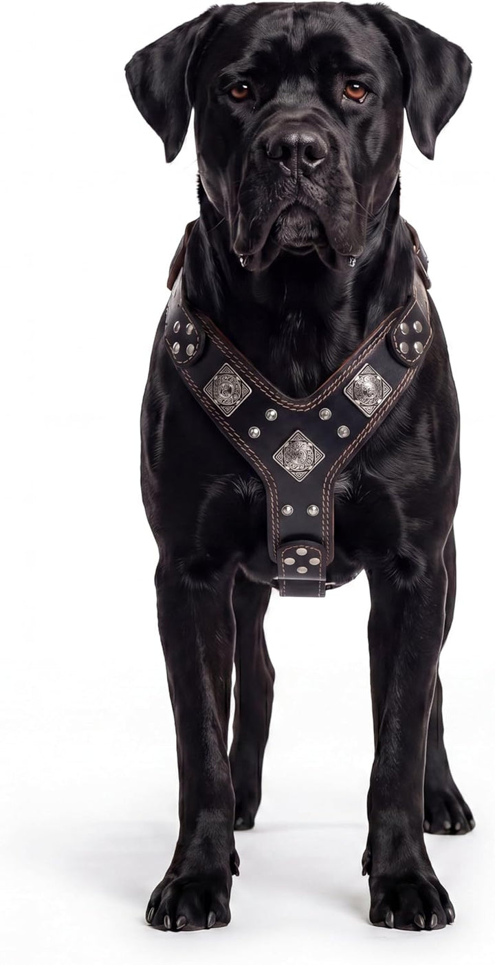 Bestia ''EROS'' Leder Brustgeschirr für grosse Hunde. Handgefertigt. Top Qualität L/XL- für einen Br
