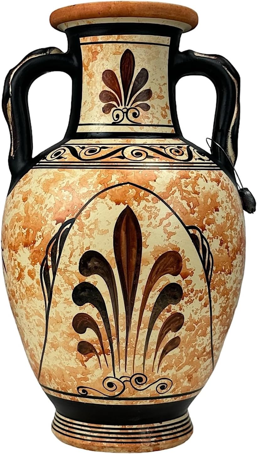 Ajax trägt den Körper der Achilles Amphore Vase Antike griechische Keramik, schwarz, orange, H x B x