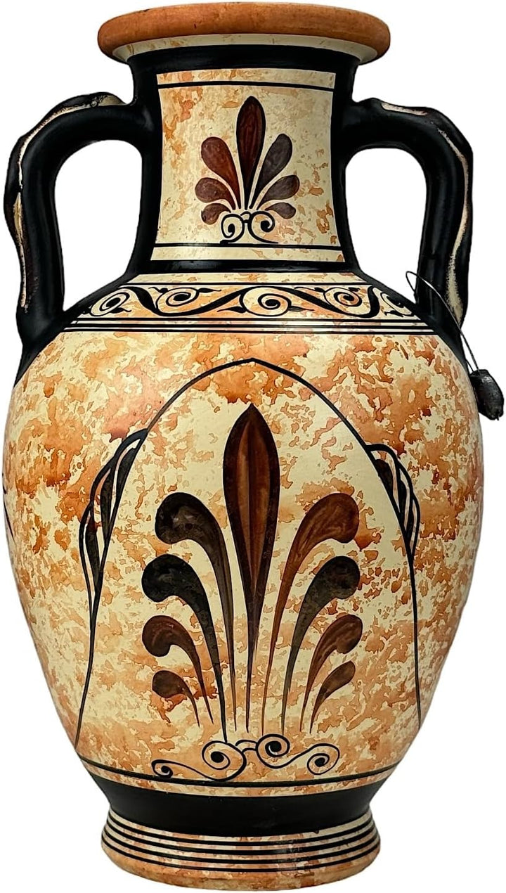 Ajax trägt den Körper der Achilles Amphore Vase Antike griechische Keramik, schwarz, orange, H x B x