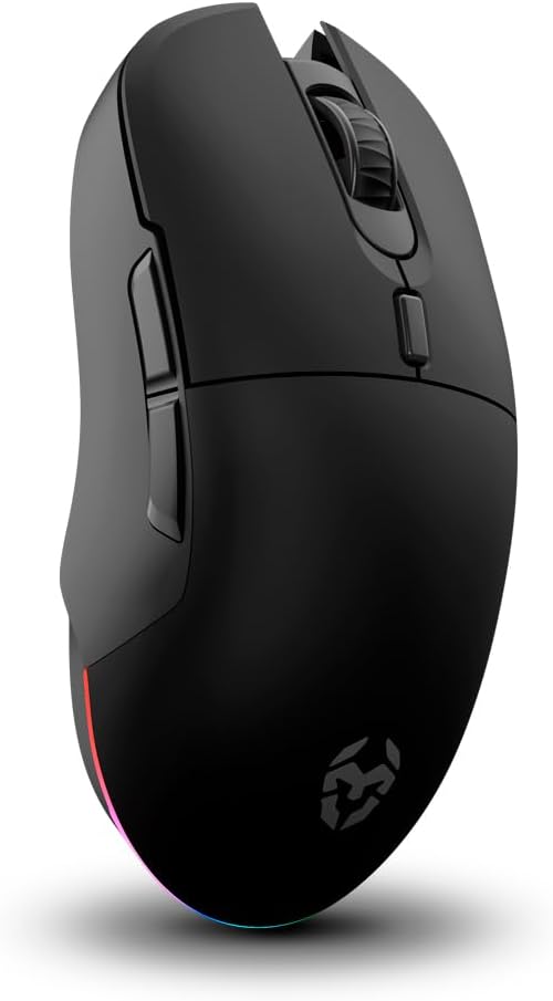 KROM KOMET - Kabellose RGB-Gaming-Maus, optischer Präzisionssensor Pixart PMW 3212, 8 Tasten, 5 dpi-