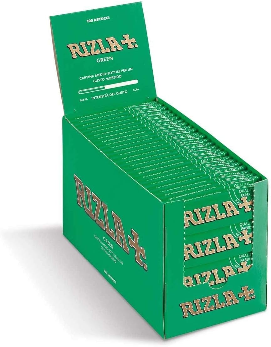 Rizla Zigarettenpapier, Grün, 100 Heftchen 1 Grün, 1 Grün