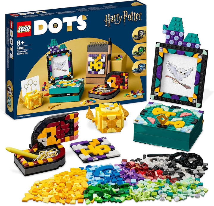 LEGO 41811 DOTS Hogwarts Schreibtisch-Set, DIY Harry Potter Zubehör für die Schule, Bastelset-Deko u