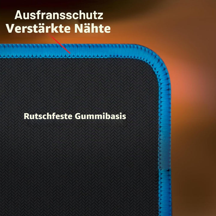 ENHANCE GX-MP2 Extended Gaming Mauspad - XXL Mauspad (80 x 35 cm) Mehrfarbig (Blau/Schwarz), Mehrfar
