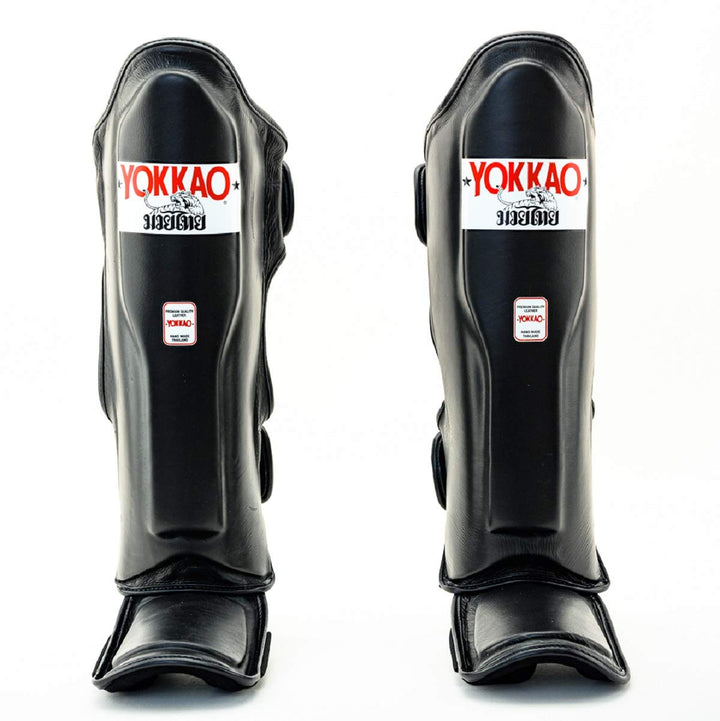 YOKKAO Matrix Muay Thai Kickboxing MMA Shin Guards with Knee Guards for Adults Blue Cottton M, Blue