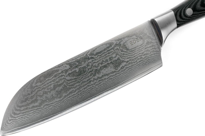 Eden Classic Damast Santoku 18 cm Küchenmesser EQ2030-318 Japanisches Kochmesser zum Schneiden und S