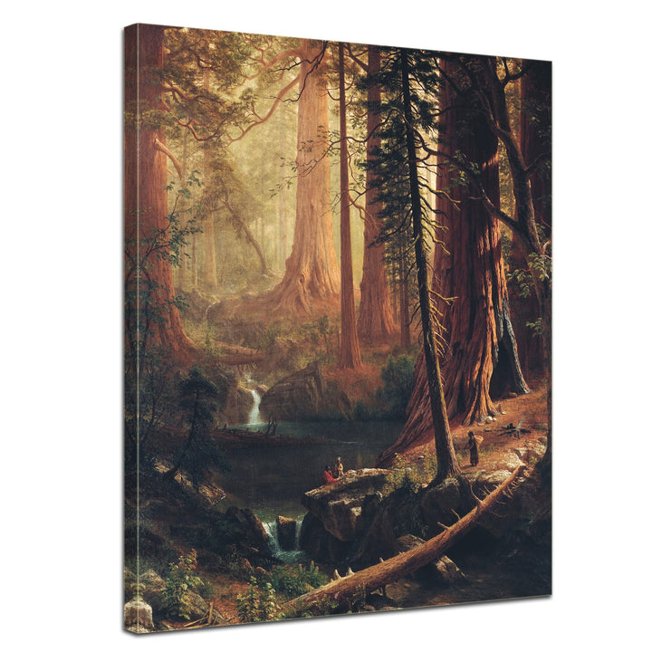 Bilderdepot24 Bild auf Leinwand | Albert Bierstadt - Giant Redwood Trees of California in 50x60 cm a