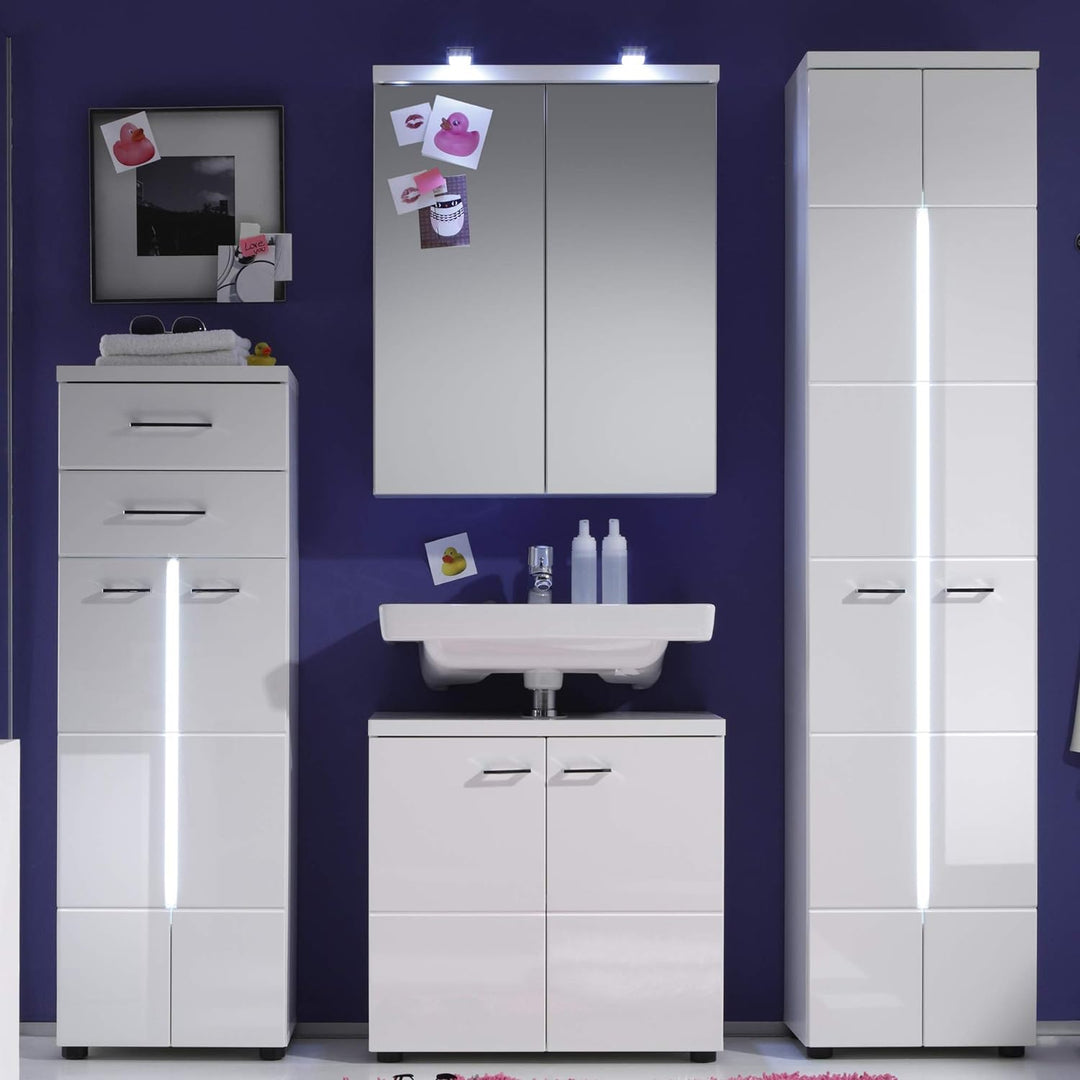 trendteam smart living - Waschbeckenunterschrank Unterschrank - Badezimmer - Nightlife - Aufbaumass