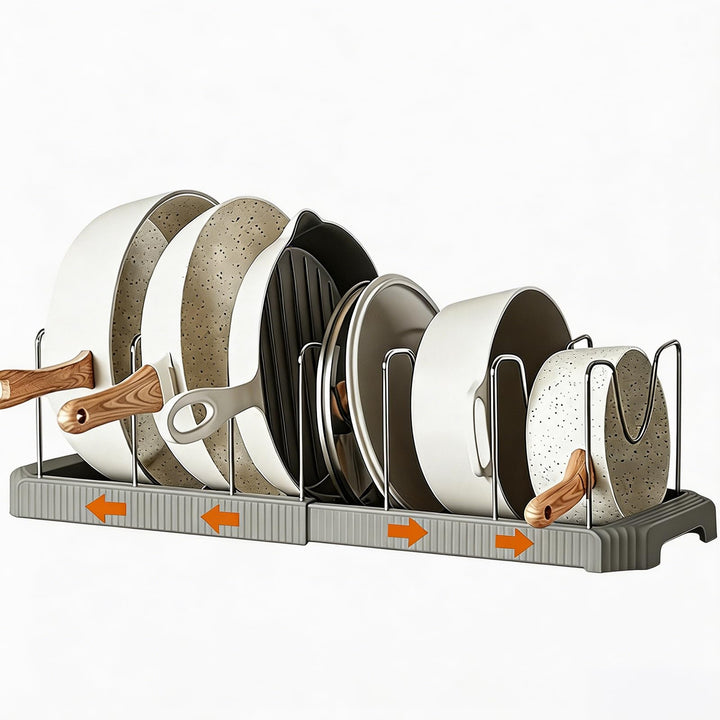 Aufbewahrung Ausziehbar, Pfannen Pfannen Organizer 33-56 cm, Topfdeckelhalter Schublade mit 7 Verste