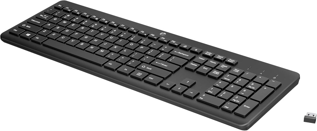 HP 230 (‎3L1E7AA) kabellose Tastatur (USB Dongle, QWERTZ-Layout) schwarz, kabellose Tastatur