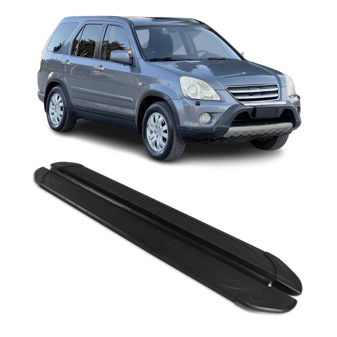 OMAC Trittbretter Seitenschweller kompatibel mit Honda CR-V 2001-2006 Aluminium Schwarz 2tlg APA / S