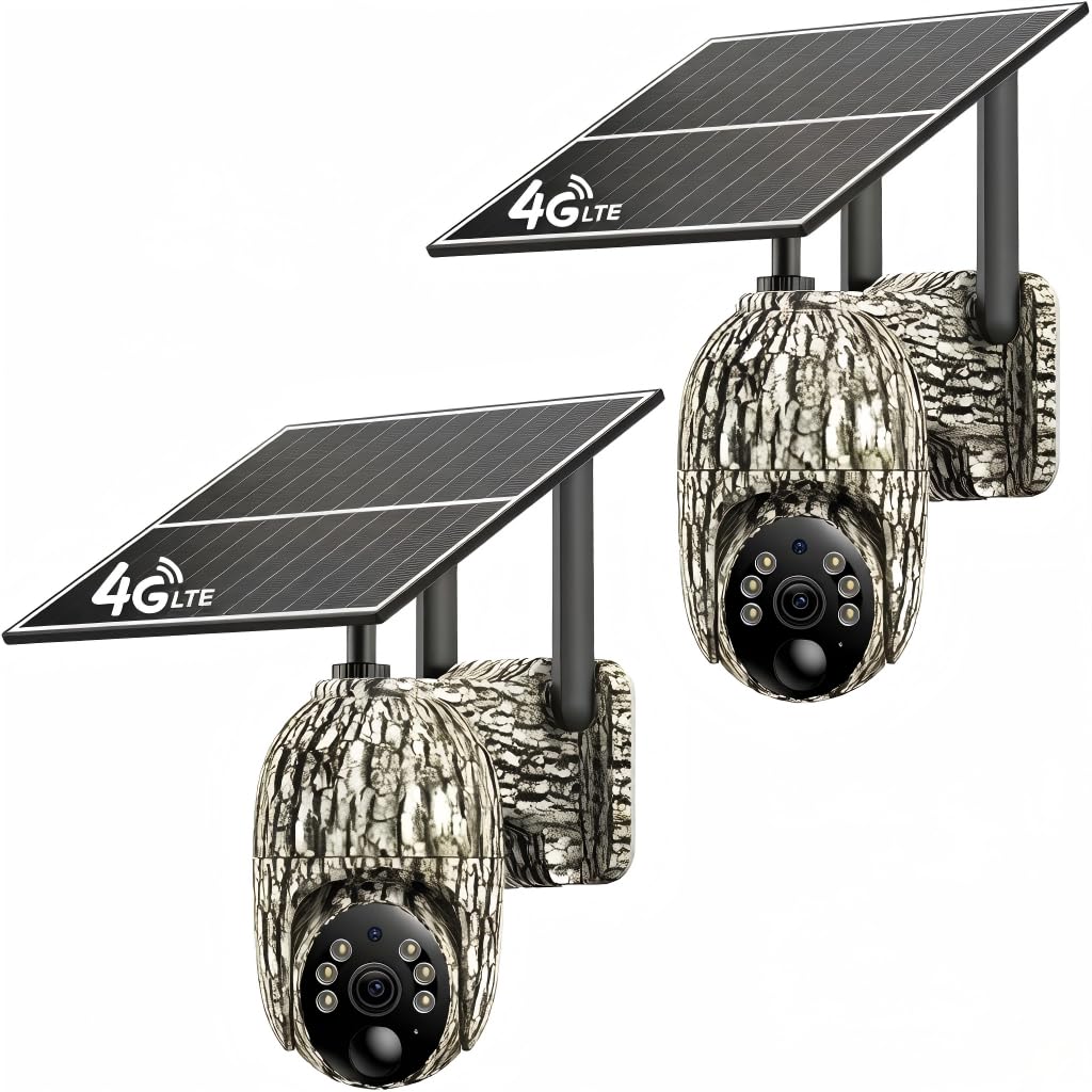 4G Wildkamera mit SIM Karte und Speicherkarte Karte, 2K Solar Wildkamera mit Handyübertragung APP, Ü