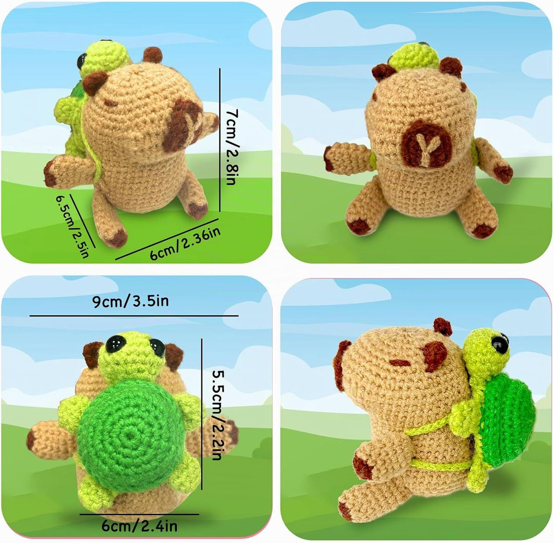 Juvanovo Capybara Häkelset für Anfänger, Capybara Stricken für Anfänger Set, Capybara Crochet set, C