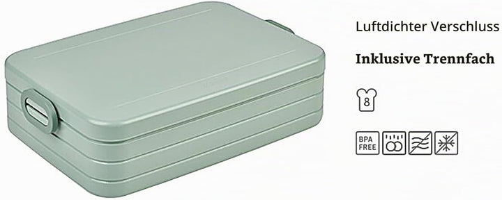 Mepal - Lunchbox Take a Break Large - Brotdose To Go - Für 4 Sandwiches oder 8 Brotscheiben - Meal P