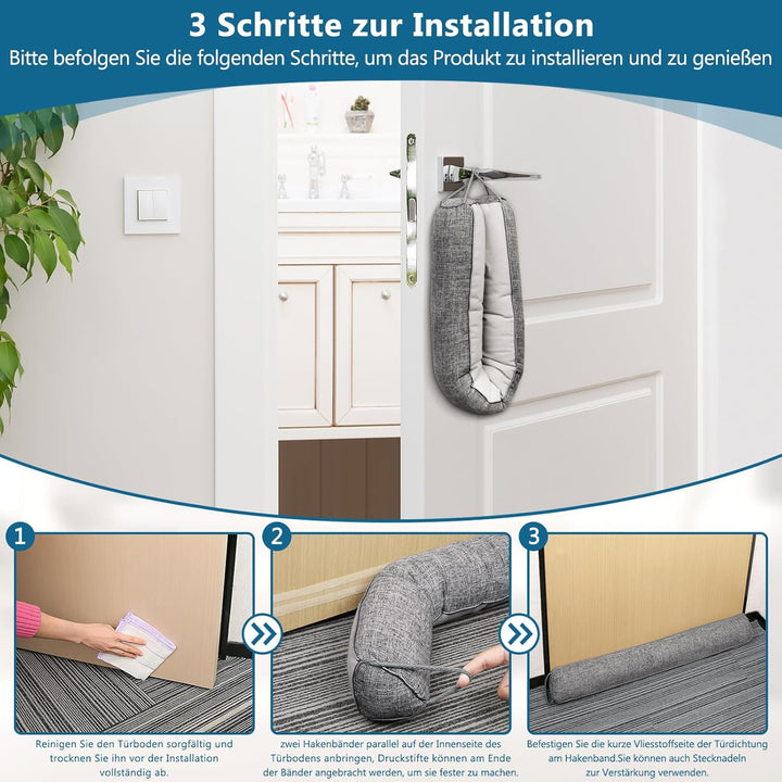 HooTown Zugluftstopper für türen, 92cm Schwerer Zugluftstopper tür Zugluftstopper Windstopper Türluf