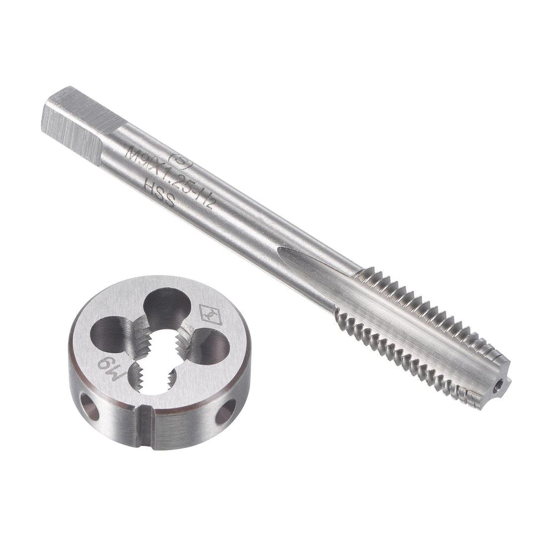 sourcing map Gewindebohrer Schneideisen Set M9 x 1,25mm, Gewindeschneider Schneideisen Set mit Legie