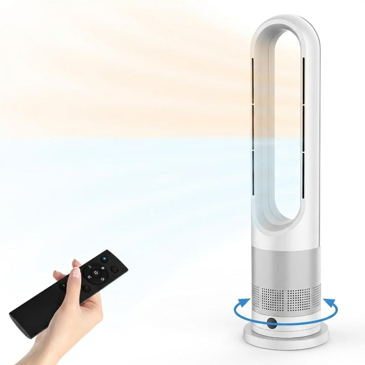 Turmventilator, Rotorlos Ventilator mit Kühlung und Heizen, Luftkühler sehr Leise, 8 Stufen Tower-Ve