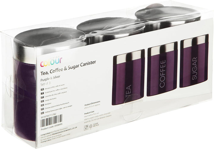 Premier Housewares Pin-up Flachmann-Set, Edelstahl, 8oz Flasche, 2Tassen, Trichter Violett, Violett