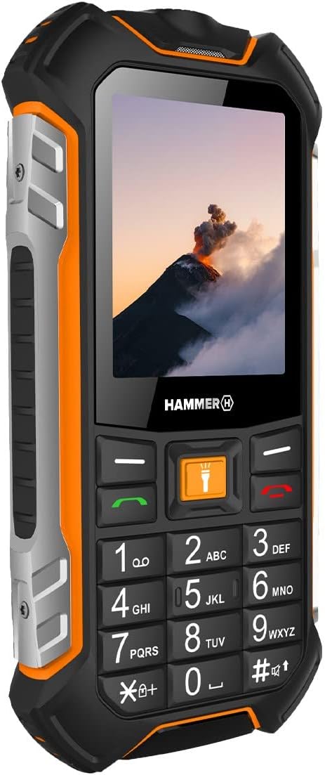 Hammer H Boost LTE Handy ohne Vertrag, 2.4 Zoll Farbdisplay, Robust, Mega Batterie 3500 mAh, (IP68),