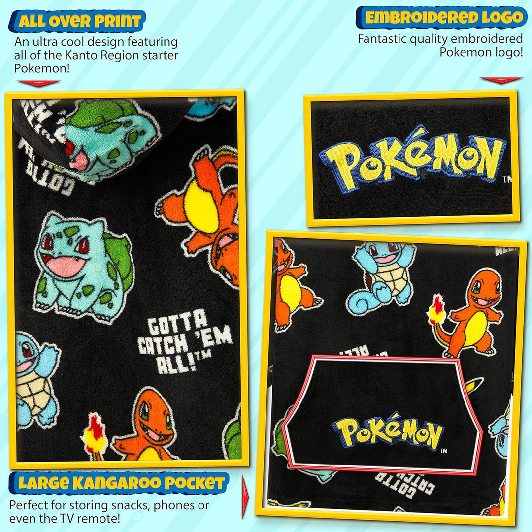 Pokemon Pullover Übergrosse Kuschel Hoodie Kinder Jungen