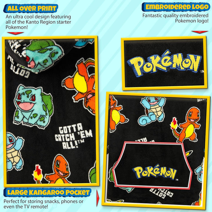 Pokemon Pullover Übergrosse Kuschel Hoodie Kinder Jungen