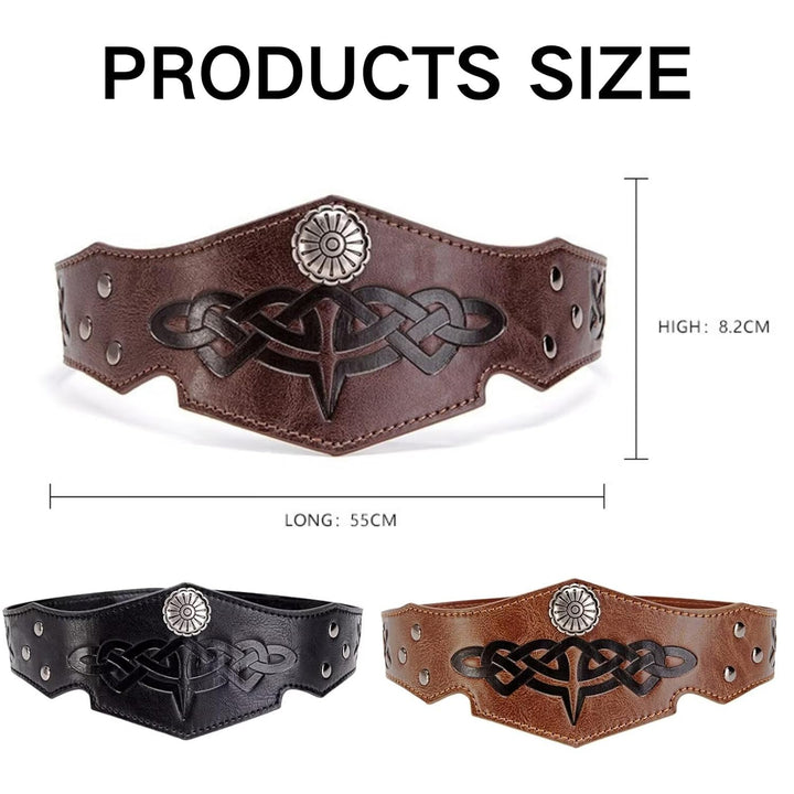 Renaissance-Accessoires, Kunstleder-Wikinger-Kopfschmuck, verstellbares Wikinger-Kostüm-Accessoire f