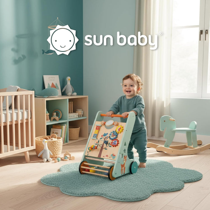 Baby Spiel und Laufwagen Lauflernwagen Spielboard mit interaktivem Spielzeug Räder Für Kinder von 12