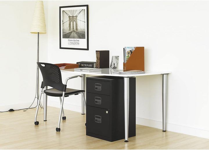 Bisley Home Beistellschrank PFA, 4 Universalschubladen, 355 Silber, 40 x 41.3 x 67.2 cm