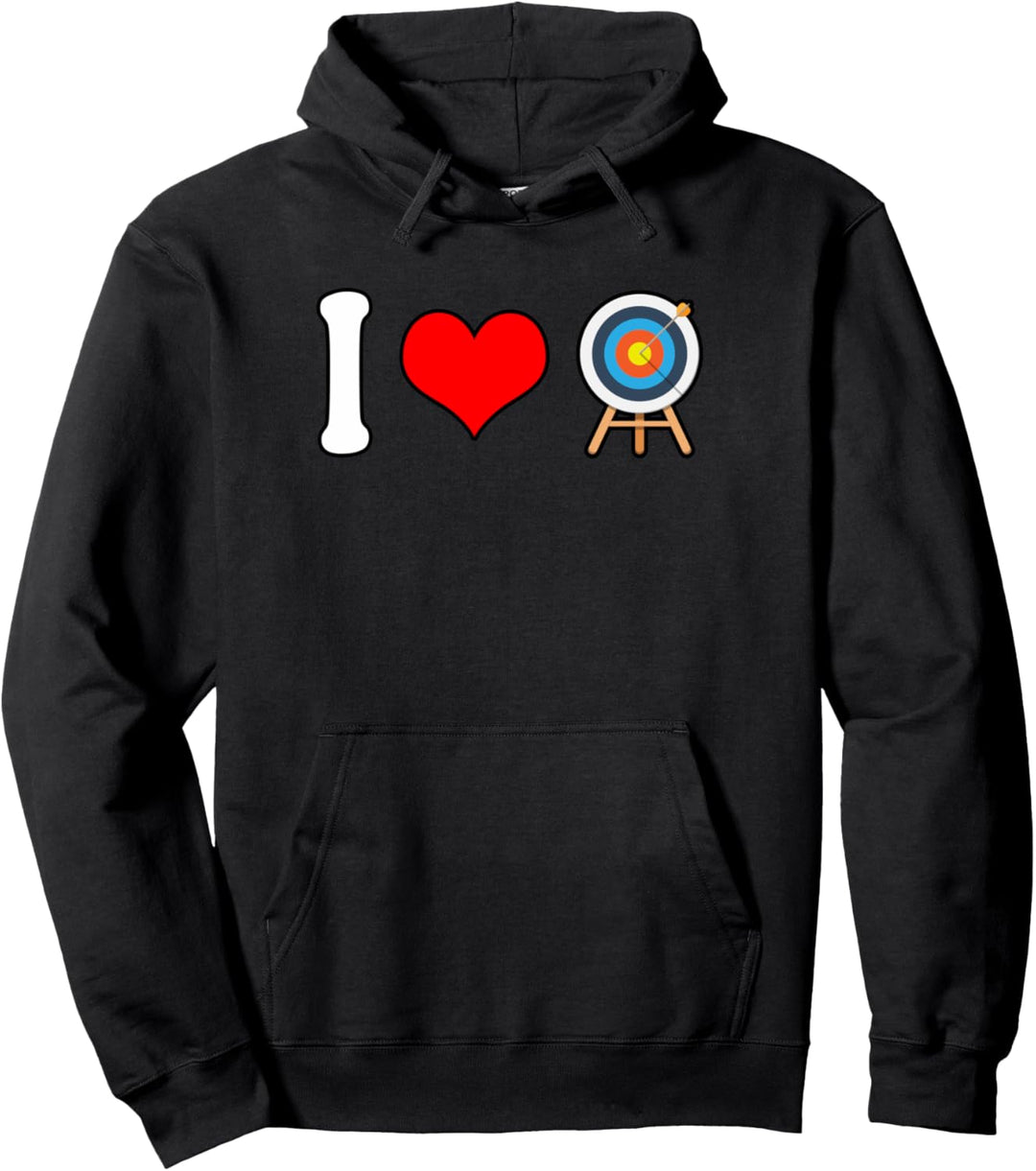 Ich Liebe Bogenschiessen Lustig Pullover Hoodie