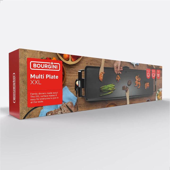 Bourgini Multi Plate XXL – Backplatte – Grillgerät – 90 x 24 cm – Teppanyaki – Antihaftbeschichtung