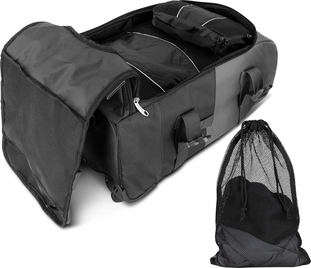 normani Reisetasche mit Rucksackfunktion - Reisetrolley und Rucksack in Einem mit 5 passenden Kleide