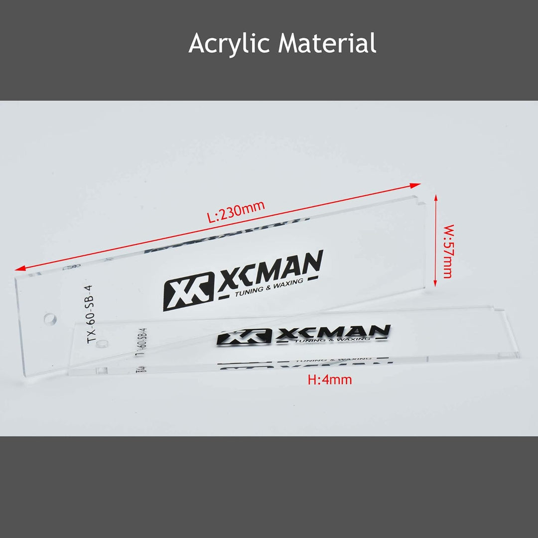 XCMAN Alpine Ski Freeride & Snowboard Base Wax Plastic Scraper 2pcs Snowboard 230 x 60 x 4 mm, Snowb