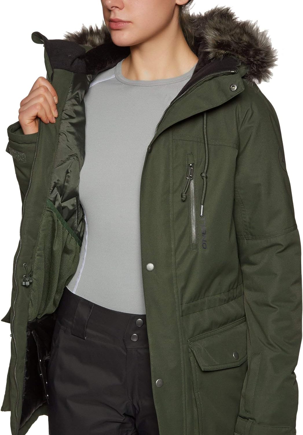 O'Neill Damen Parka Oliv S Jacken, Forest Night, S