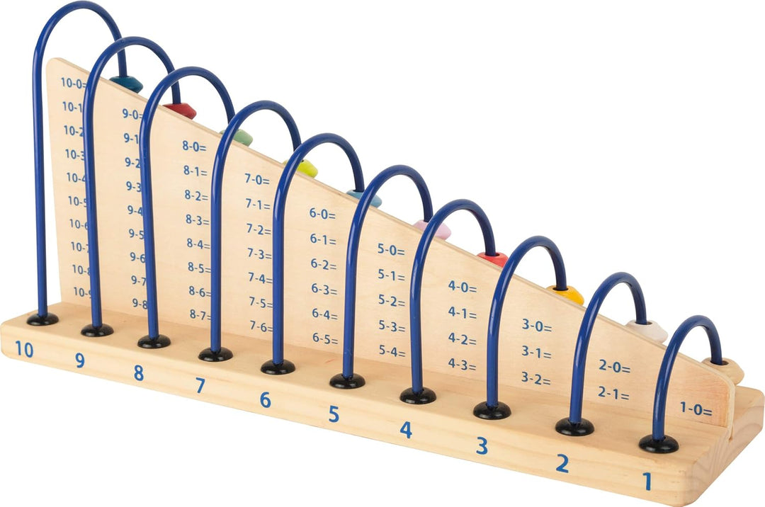small foot Rechenschleife Educate, aus farbenfrohen Holzperlen, Lernspielzeug zum Rechnen Lernen, ab